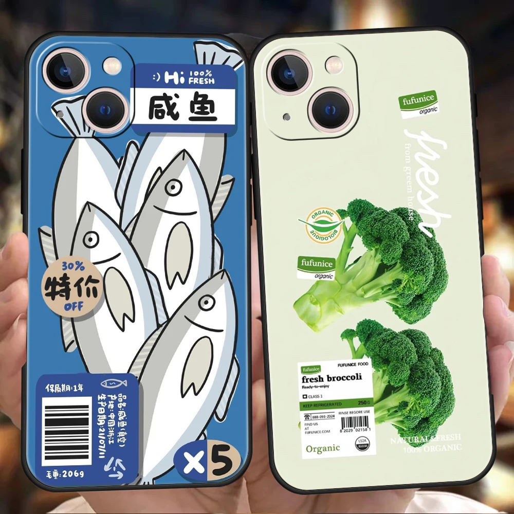 Phone Phone Case Cover for iPhone 16 15 14 13 12 11 Pro Max 17 Pro Max Air 7 8 Plus Soft TPU Discounted Salted Fish And Vegetables Bag - Aliexpress Deal