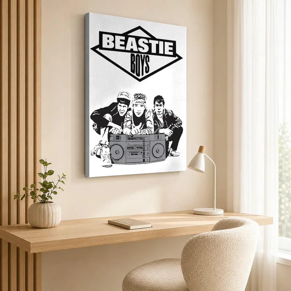 Beastie Boys Black And White Canvas Painting Poster Personalized Modern Aesthetic Wall Art for Dining Room Decor Ready to Hang