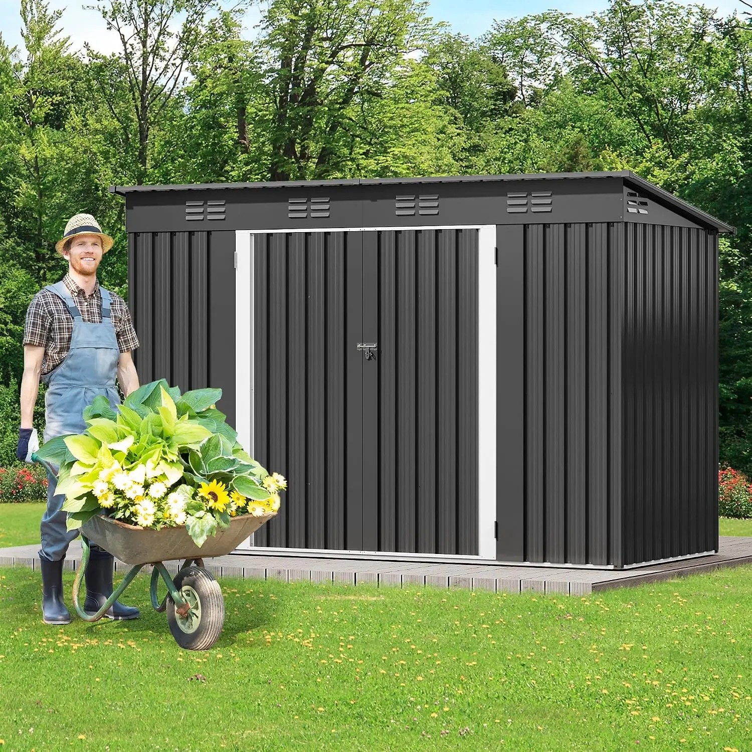 Casetta da Giardino 9' x 4' co - Outdoor Furniture Heavy Duty recensione e prezzo