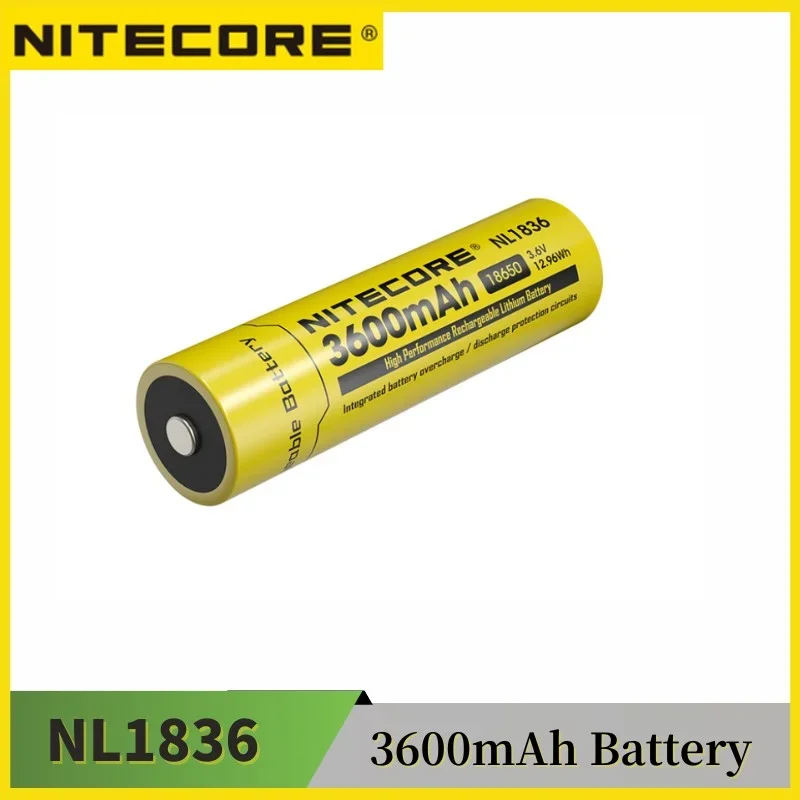 NITECORE NL1836 18650 3600mAh 3.6V 12.6Wh Rechargeable Li-on Battery