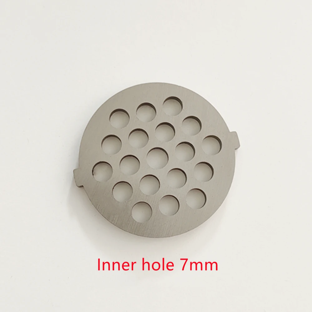 แผ่นเครื่องบดเนื้อมีดสุทธิชิ้นส่วนเครื่องบดเนื้อสแตนเลสแผ่นรูสําหรับเครื่องบดเนื้อเส้นผ่านศูนย์กลาง 55 มม