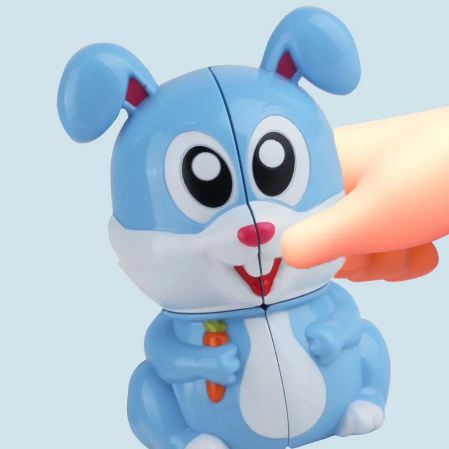 مكعب أرنب سحري Yuxin للأطفال ، تصميم حيوان كرتوني ، هدية لعبة تعليمية ، 2 × 2