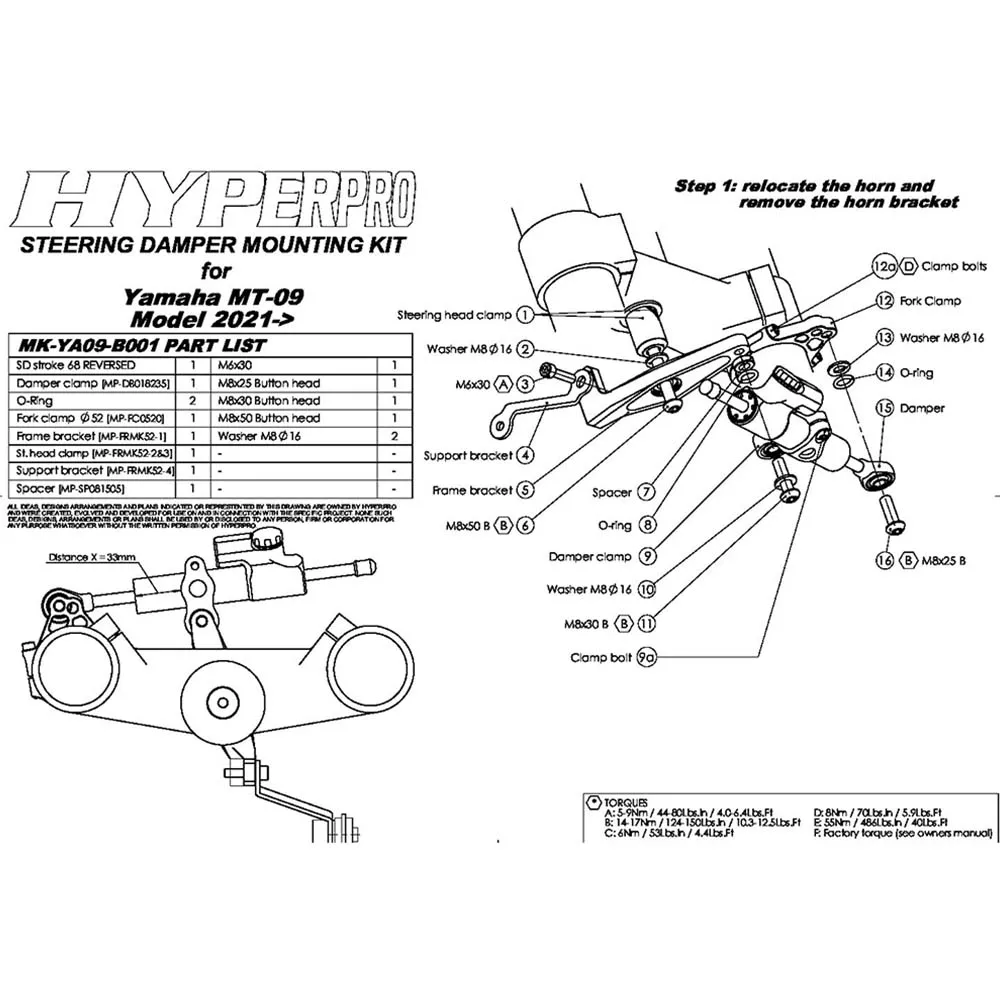 XSR 900 xsr 900 Aksesori Sepeda Motor, Kit dudukan braket peredam penstabil kemudi untuk YAMAHA XSR900 2022 2023