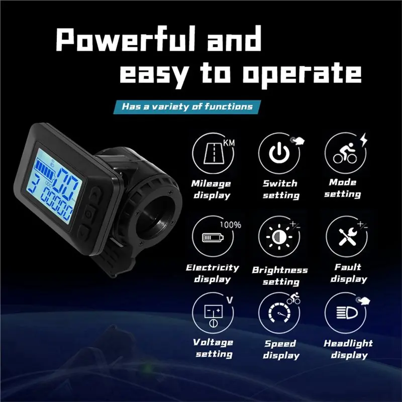 TFORU-500W Electric Bike Brushless Motor Controller With S886 LCD Display 24V 36V 48V Scooter Motor Controller Ebike Accessories