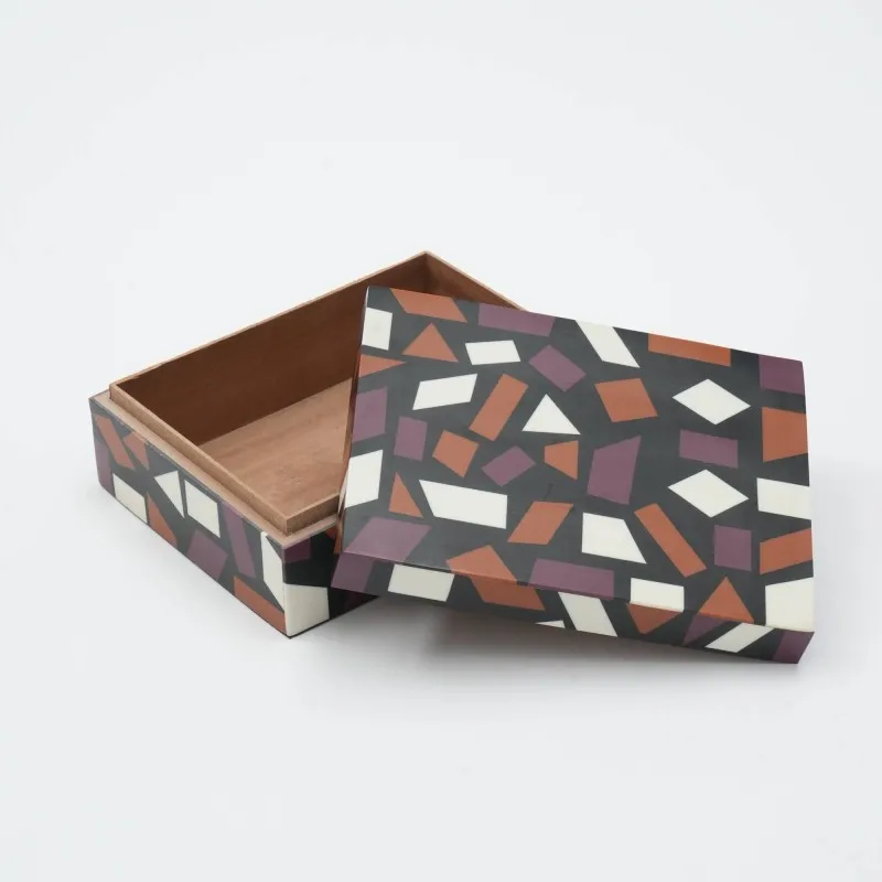 

Geometric Design Resin Box - Set of 2