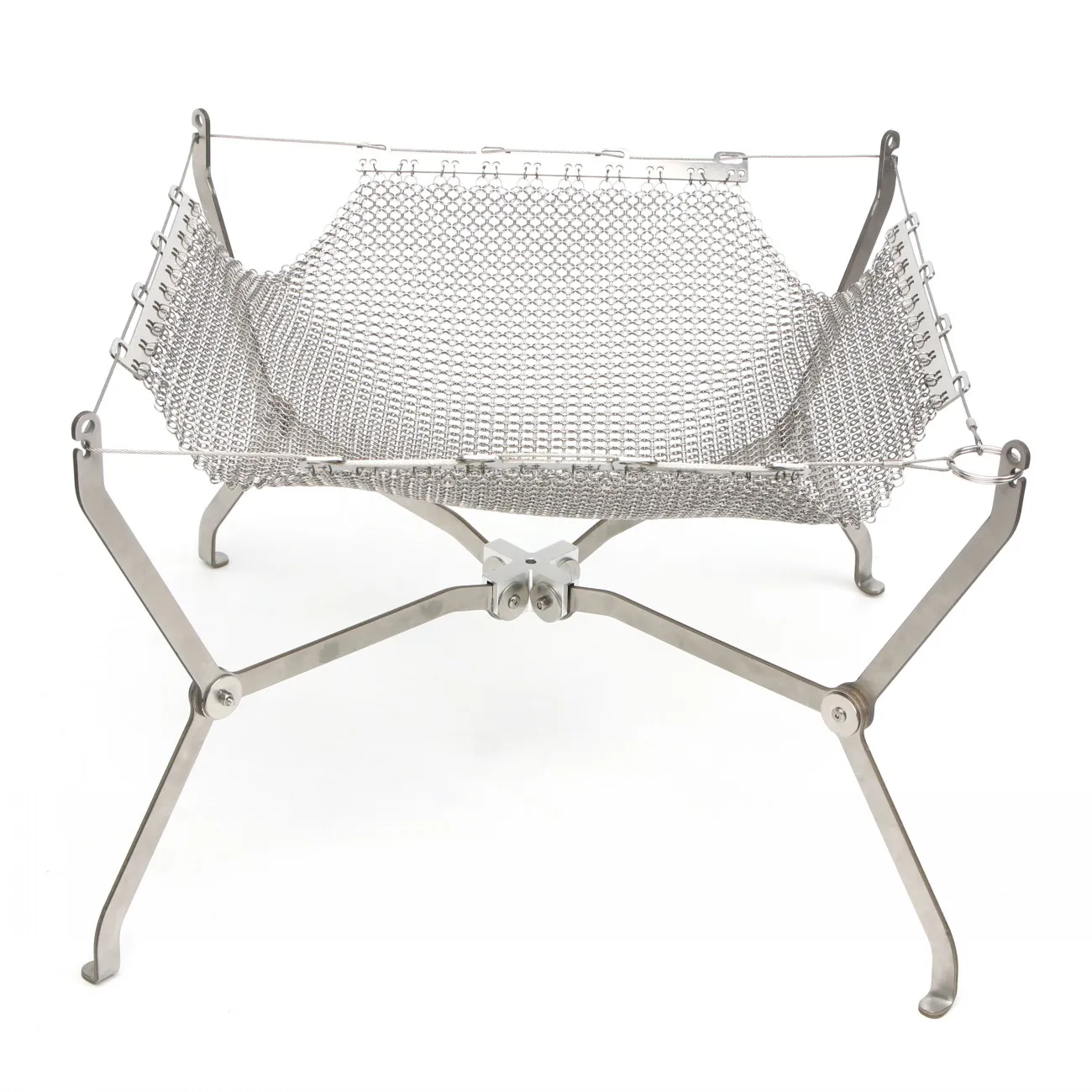 

Folding BBQ Barbecue Grill Mesh Portable Outdoor Camping Fire Pit Wood Stove Burner for Hiking Picnic Cooking