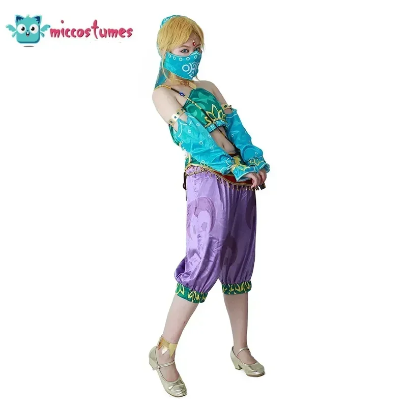 Miccostumes Female Outfit Desert Link Women Gerudo Outfit Cosplay Costume Fullset for Women Halloween Desert Cosplay Costume