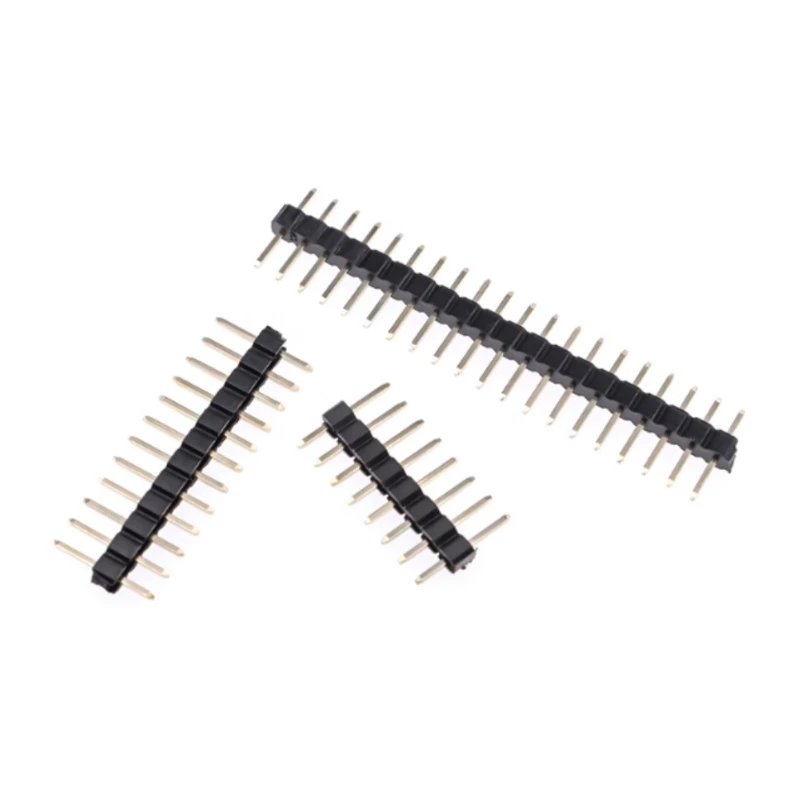 10PCS/Lot 2.0mm Male Header Pins 1*2/3/4/5/6/7/8/9/10/12/15/20/40P 2mm Single Row Pin Header Strip Connector Gold-plated copper