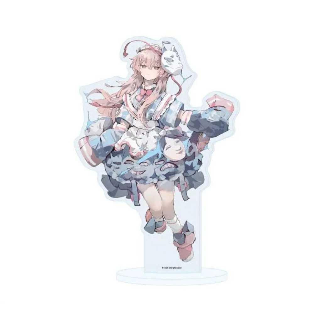 Anime Touhou Project Acrylic Diorama Stand Angel Theme Group Character Scene Standee Desk Decor Fans Collection Gift Keychain
