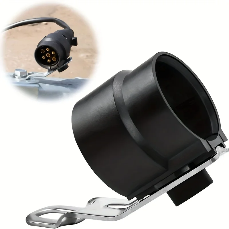 

1PC 7-13 Pin Trailer Connector Bracket With Tow Bar Plug Waterproof Plastic Construction Front For Parking Trailers Trailer
