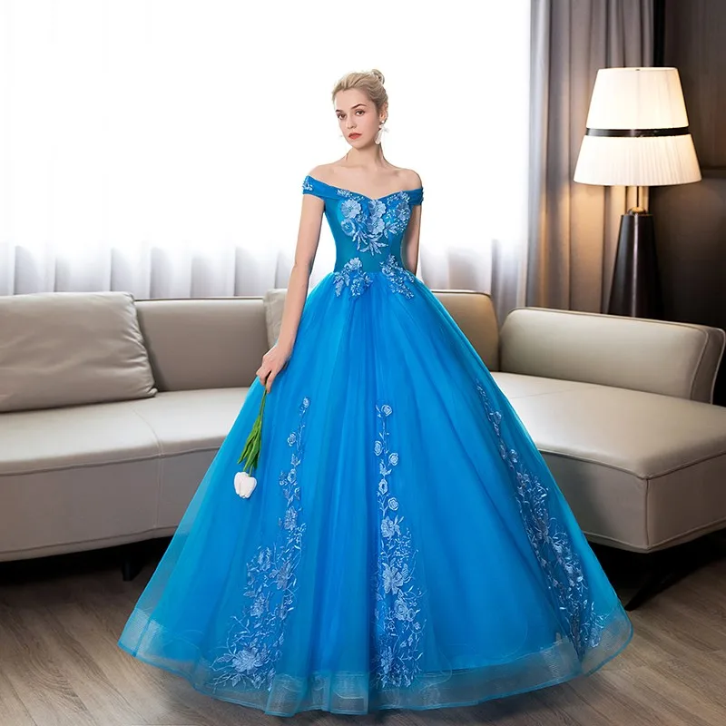 Sweet Quinceanera Dresses New Off The Shoulder Lace Appliques Ball Gown Candy Color Prom Dresses Plus Size Suknia Balowa