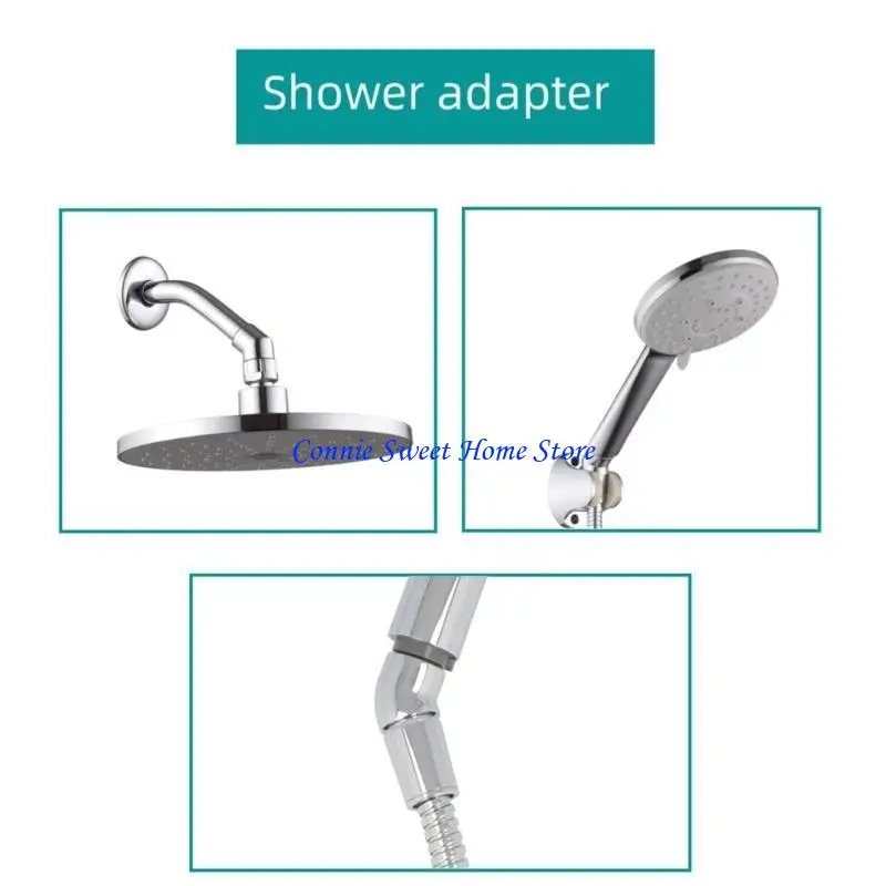 

LXAF Shower Head Adapter 135 Degree Brass Handheld Shower Arm Connector Versatile Shower Head Adapter for Bathroom