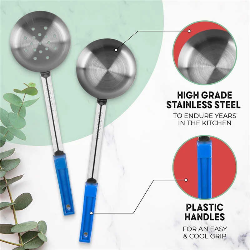 

A7THK-Portion Control Serving Spoons - Bariatric Must Haves - Perfect For Weight Watchers& Gastric Bypass - Set Of 16 Ladles