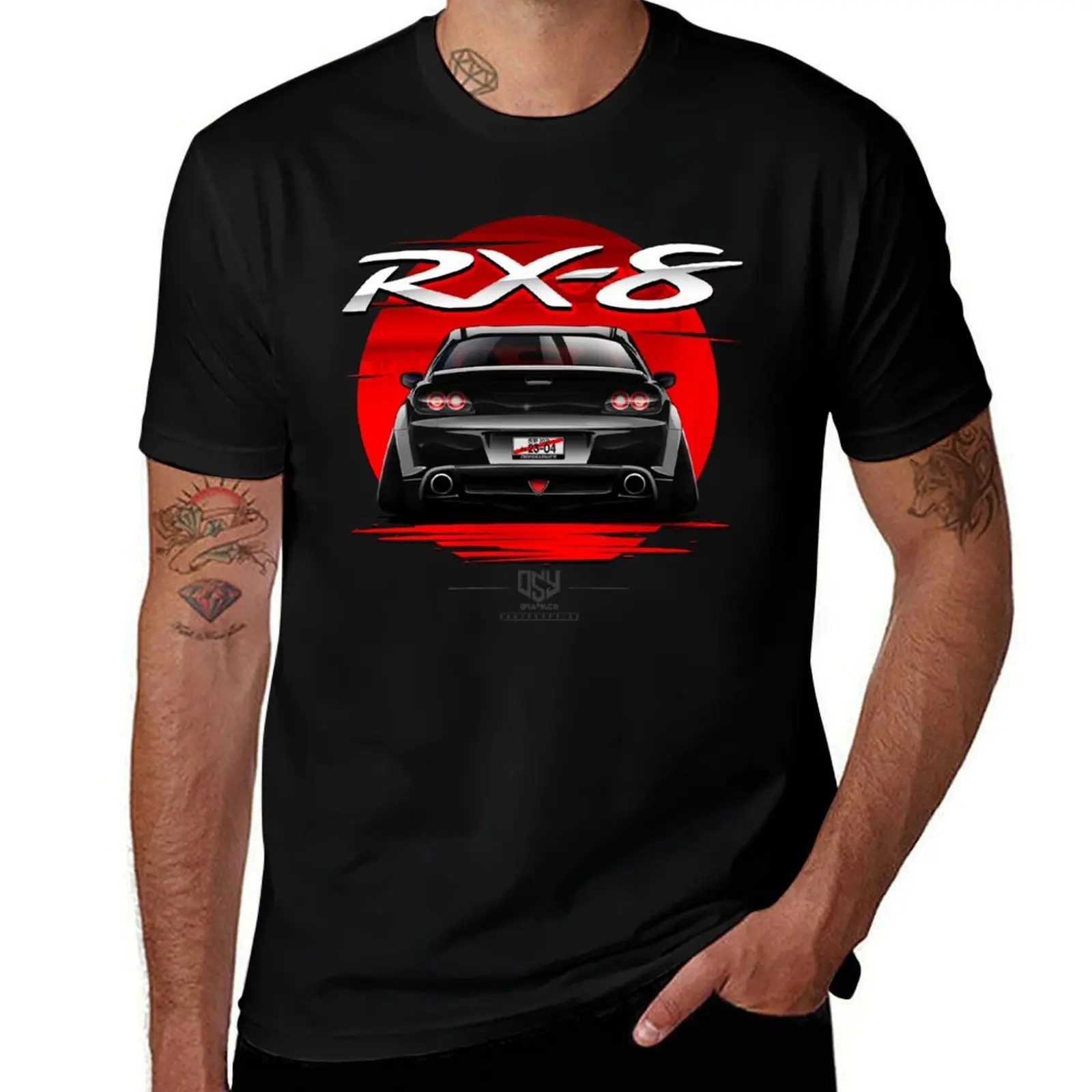 

casual shirts Rotary T-Shirt men (Black) t for Body shirt Wide man luxury Slammed cotton t t pack RX8 man shirt