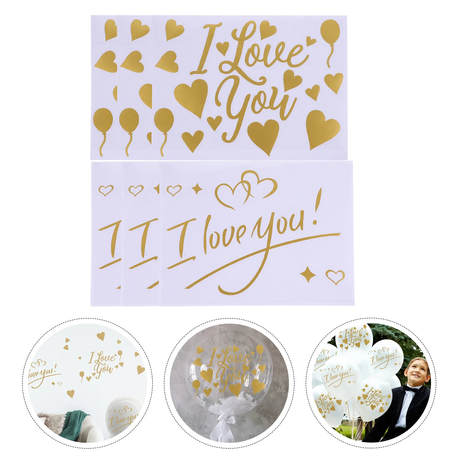 

Baby Shower Sticker Wedding Couple Stickers Party Supplies Window Decals Golden Pvc Bride Letter