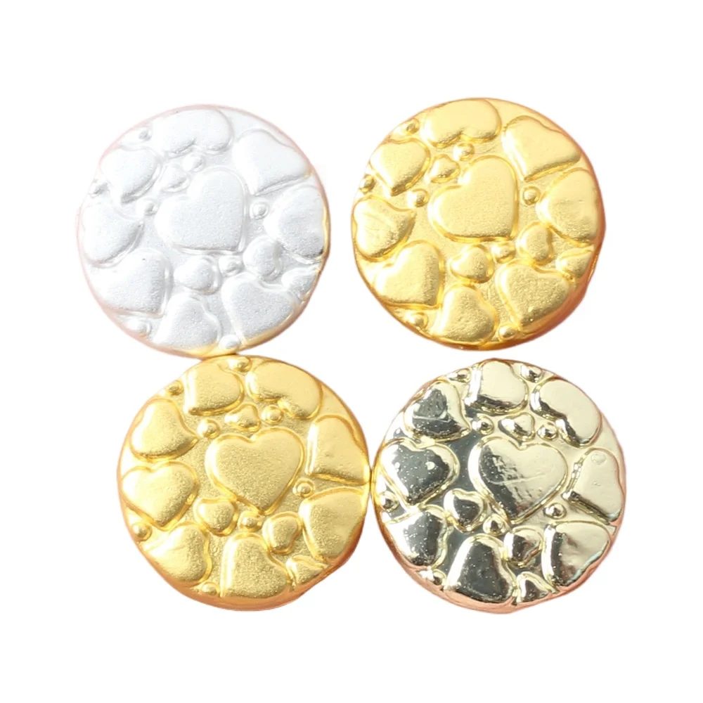 10pcs/lot 10MM Zinc Alloy Round Corrugated Beads Pendant Charms DIY Necklace Bracelet Earrings Accessorie