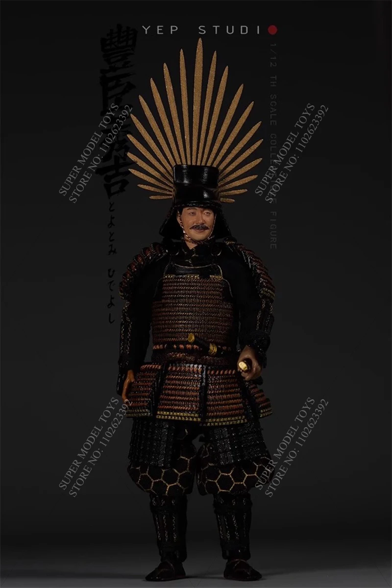 YEP STUDIO NO.0009 1/12 soldat Toyotomi Hideyoshi la période des états de guerre stratégiste militaire ensemble complet 6 ''figurine poupée