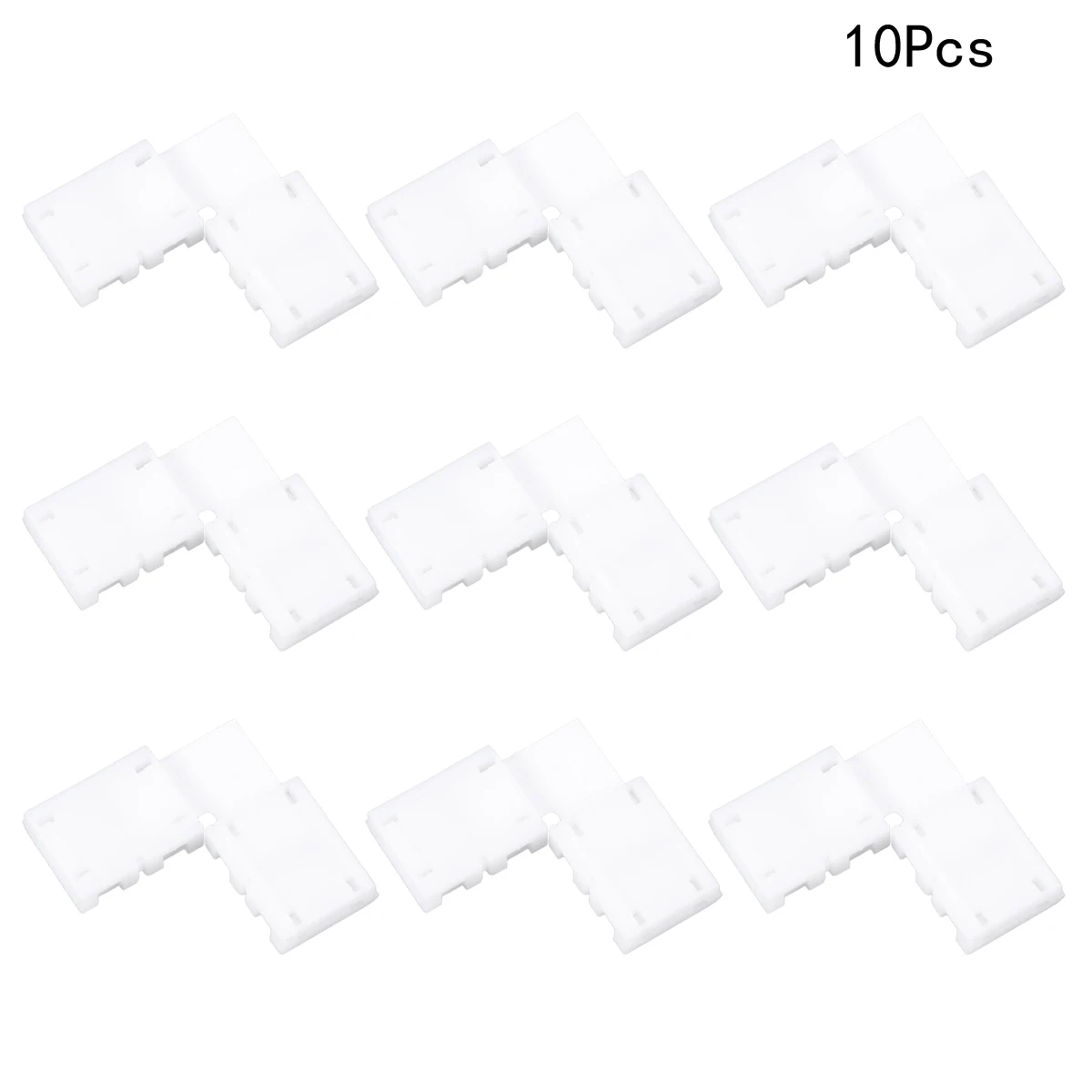10 PCS Corner Connector for LED Strip Light Solderless Seamless Layout Shape Easy Installation