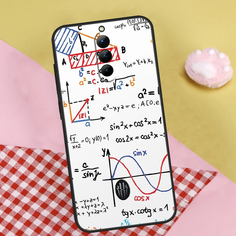 حافظة صيغة الرياضيات لعلوم الفيزياء لهاتف ZTE Nubia Red Magic 10 Air 5G 6R 6 7 6S 7S Pro RedMagic 9S 8s 8 9 10 Pro Plus