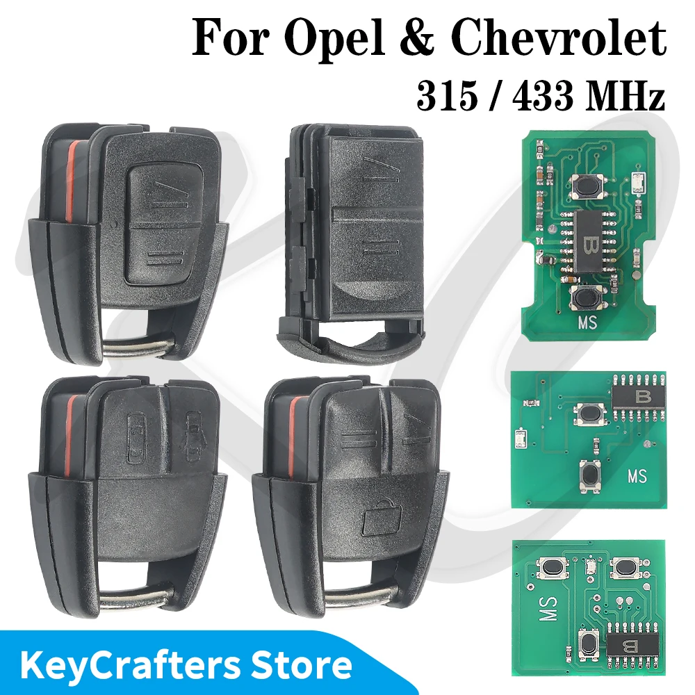 KC 2 or 3 Buttons 315 or 433Mhz Remote Car Key For Opel Vauxhall Corsa C Combo Van Tigra B Meriva A 93176615 BOSCH TS OP001/002