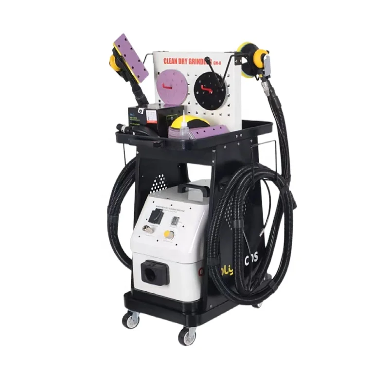 

Double Station Both Heads Pneumatic Dust Free Dry Sanding Grinder Machine for Car Body Repair