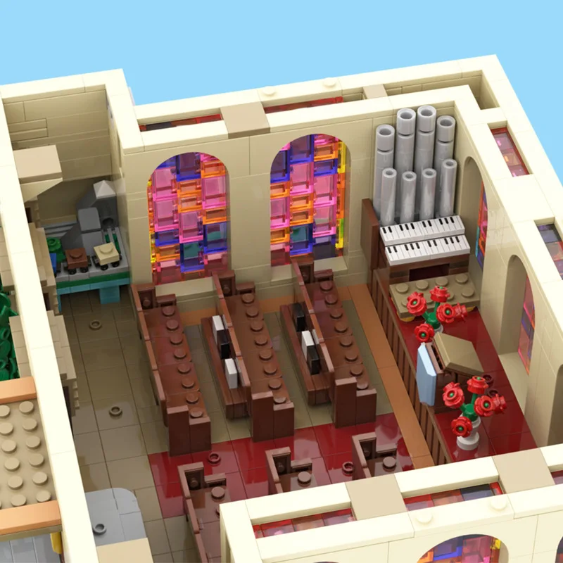 Simpsoned Prima Chiesa Blocchi di Costruzione Posto Modulare Moe Taverna Bar Springfield Scuola Elementare Modello Giocattoli