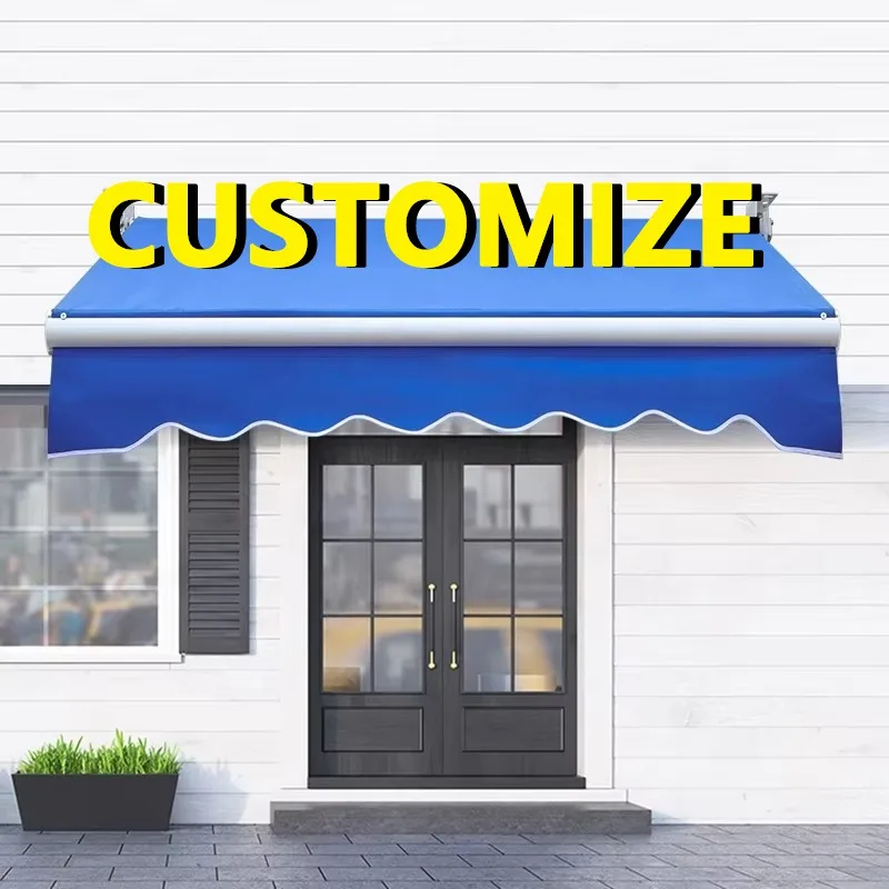 

Any Size Custom Aluminum Retractable Awning Durable Easy Install Garden Yard Patio Outdoor Waterproof Sun Protection Heavy Duty