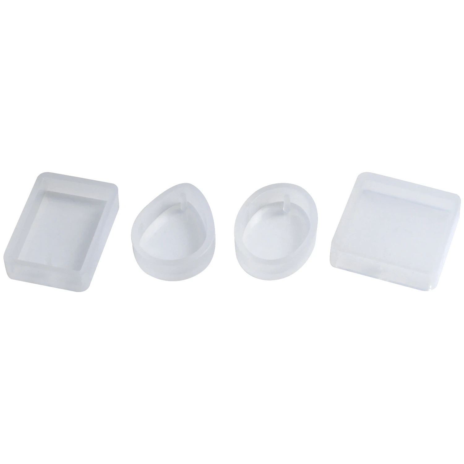 

15 Pack Silicone Resin Pendant Mould Jewellery Molds With Hanging Hole For Diy Jewelry 5 Shapes