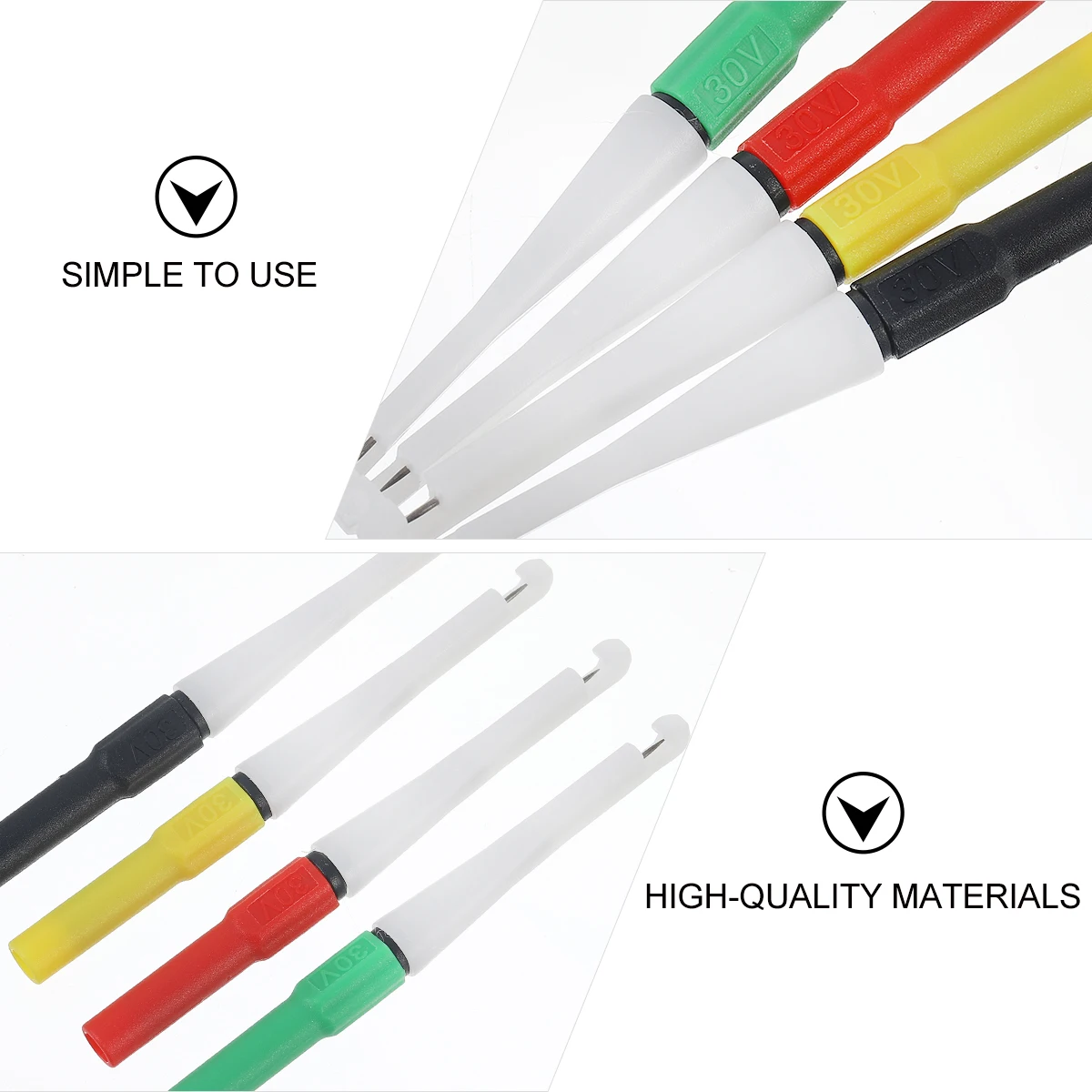 

4 pcs Extra-Fine Pointed Test Probes 19Mm Insulation Piercing Pins Automotive Wire Piercer Non-Destructive Back Pin Car Repair