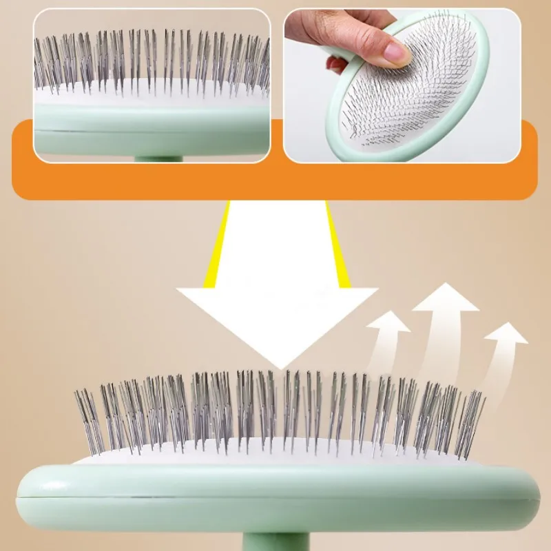 Dog Comb Pet Hair Remover Dogs Brush Stainless Steel Combs for Dogs Hair Knot Opening Dog Grooming Massage Brush Pet Supplies