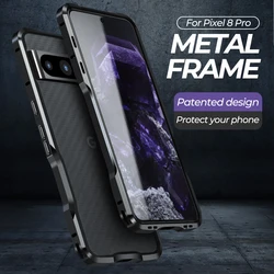 Luxury Original Metal Bumer For Google Pixel 8 Pro Case Pixel8 Frame Aluminium Lightweight Shockproof Skin+Camera Lens Protector