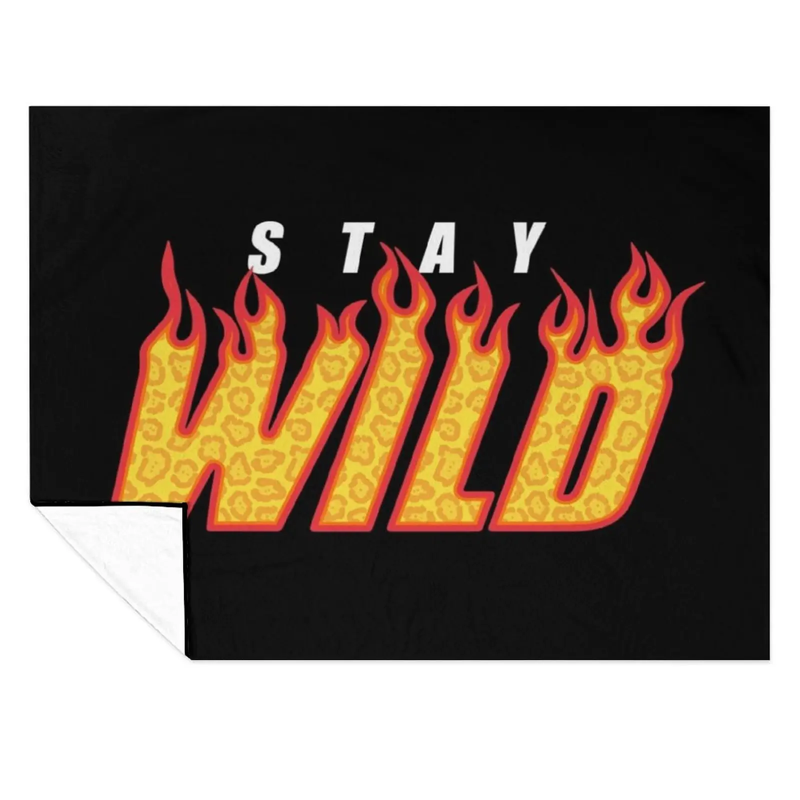 

Stay Wild Fire Ben Azelart Throw Blanket Heavy Winter beds Soft Beds Soft Plaid Blankets