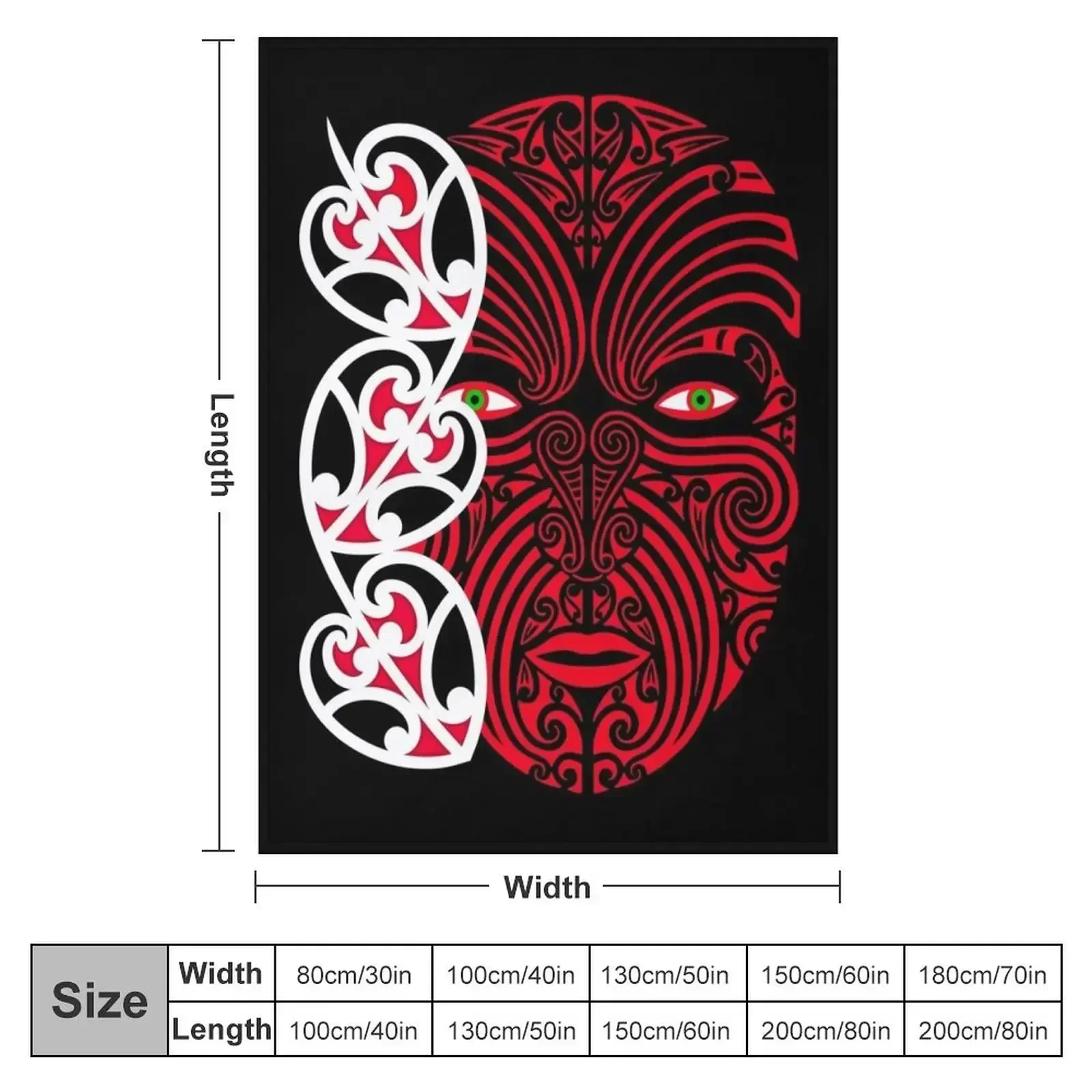 Maori face Throw Blanket Warm For Baby Blankets