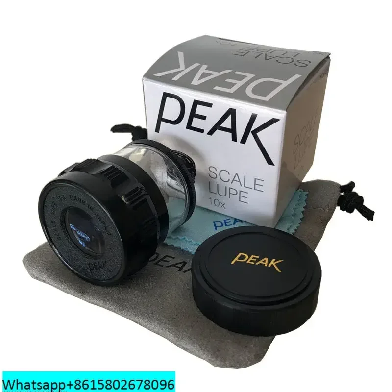 

Genuine Japanese original Peak Bijia 1983-10xPortable SCALE LUPE 10X with graduated magnifying glass