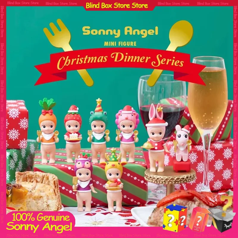 New Sonny Angel 2024 Christmas Dinner Series Blind Box Hippie Kawaii  Sonny Angel Figure Limited Mystery Suprise Boxes Gifts