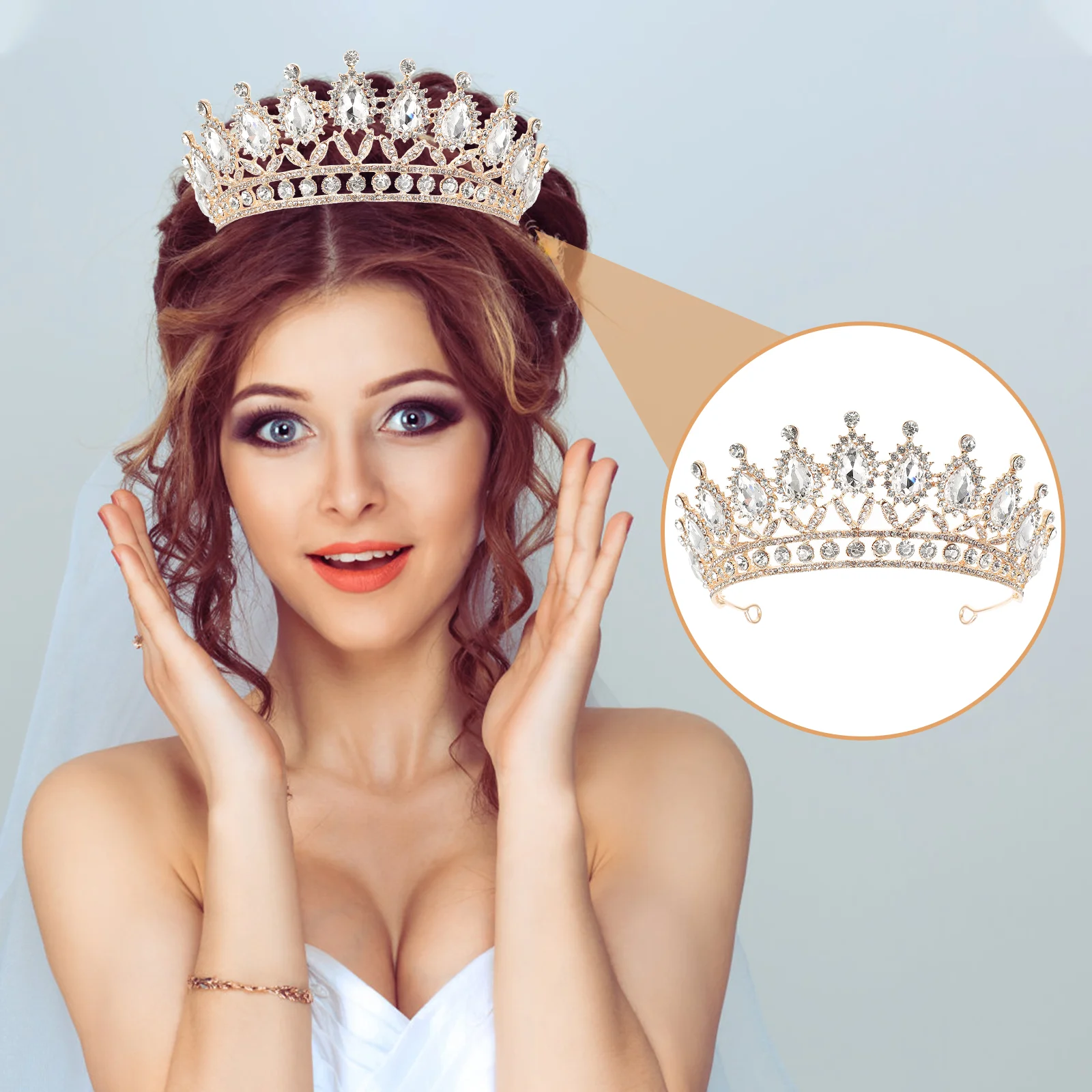 

Bridal Tiara Crown Headband Hair Jewelry Decor Wedding Dress Attractive Alloy Bridesmaid