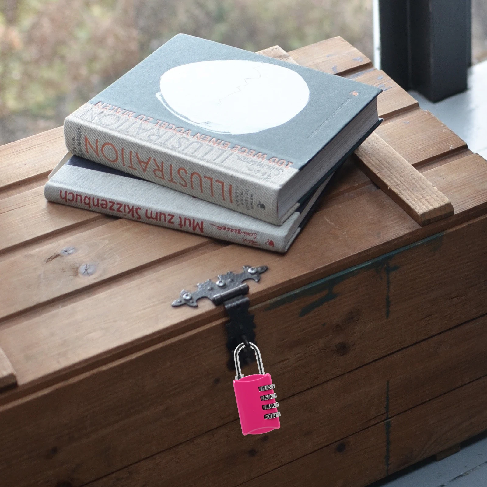 1pc Combination Lock Padlock Zinc Alloy 4 Password Gym Locker Locks for School Cabinet Door Secure Storage