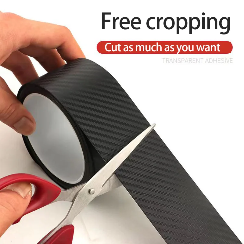 Carbon Fiber Car Threshold Protective Film Anti Scratch Waterproof Car Stickers for Auto Door Sill Edge Protection SEAMETAL 3D