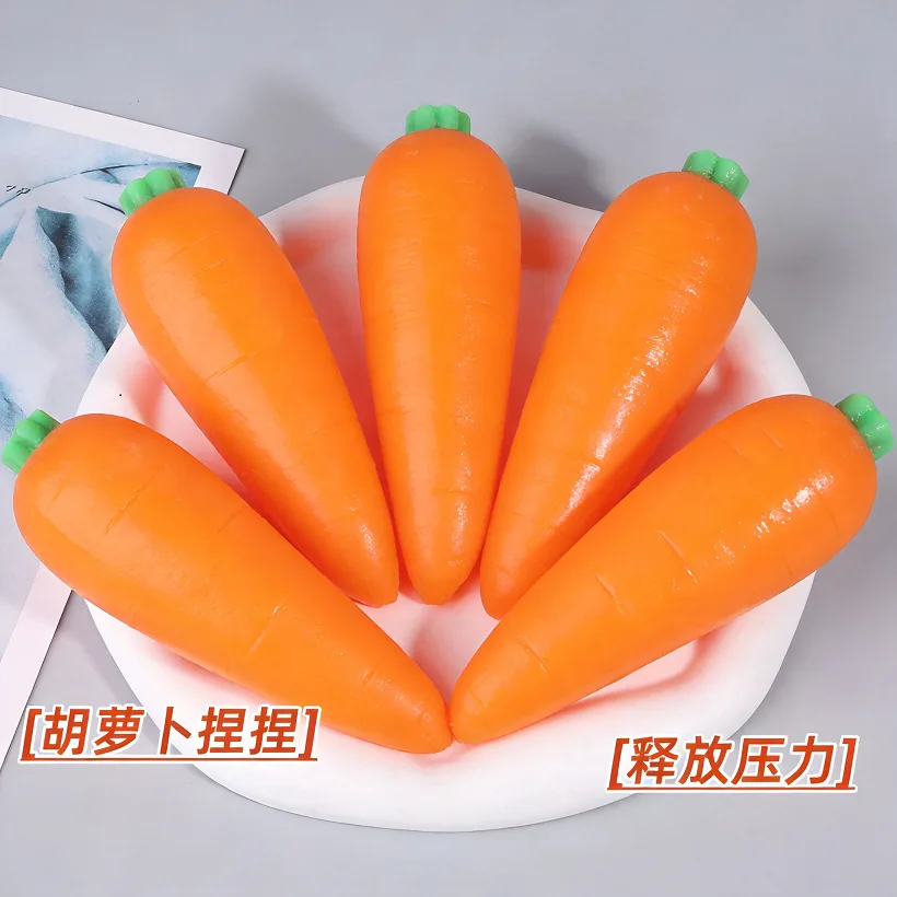 Flour Carrot Stretch Squeeze Toy Weiches Elastisches Stressabbau-Fidget-Drückspielzeug Musikfreisetzungs-Spielzeug Sensorische Entspannung für Erwachsene – Detail 7