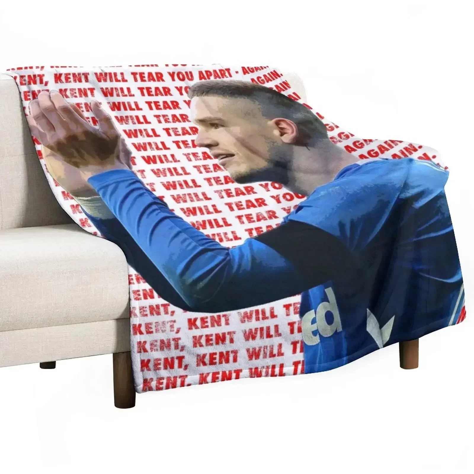 Glasgow Rangers Ryan Kent - Kent Will Tear You Apart Throw Blanket Thin Hairys Decorative Throw Softest Blankets