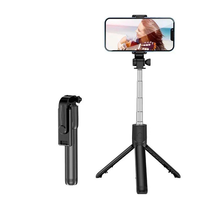 Selfie Stick Wireless Bluetooth Remote Control Foldable Mini Tripod Phone with Light Shutter for Ios Android Handheld Gimbal New