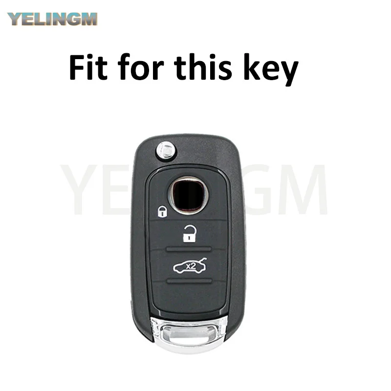 Car Remote Key Case Cover Protected for FIAT Tipo Tprp Freedom 500X Doblo Argo Nuovo Grazie Fashion TPU Keychain Fob Accessories