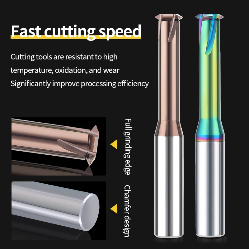 Thread Milling Cutter Machine Solid Carbide Single Tooth M1 M1.6 M2 M3 M4 M5 M6 M8 M10 M12 M14 end mills Cutter American UNF UNC