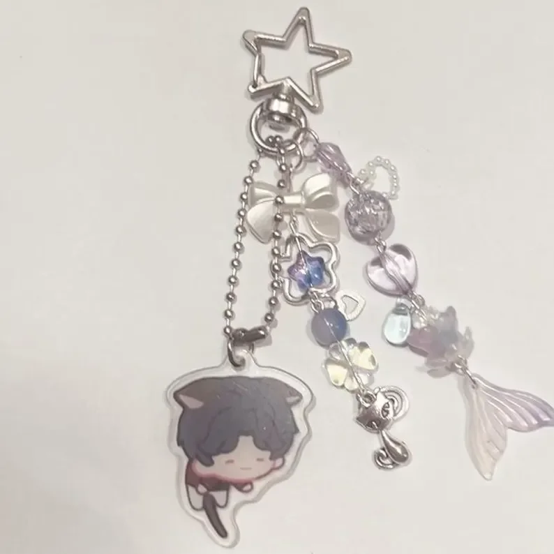 Love with Deep Space Chibi Kitty keychain