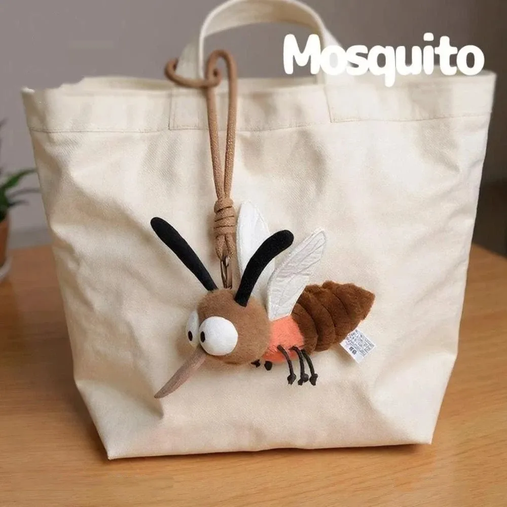 Adorable Stuffed Animal Mosquito Pendant Cartoon 14cm Mosquito Insect Funny Insect Stuffed Mosquito Keychain Halloween Gift