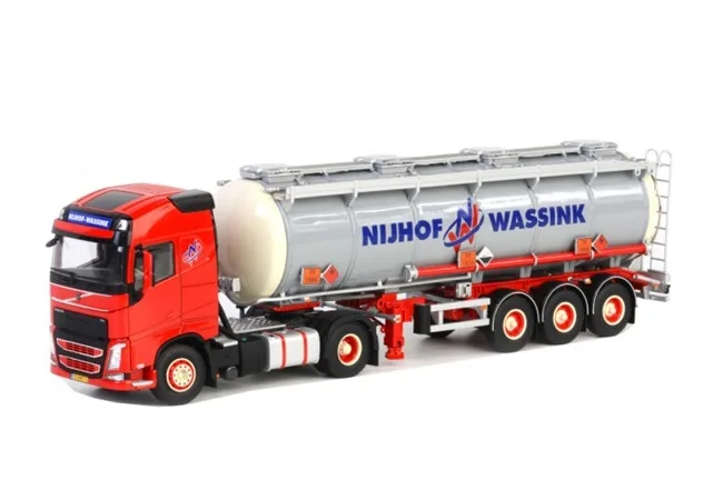 Alloy Model WSI 1:50 Scale VO/VO FH4 4X2 Tag Axle Truck Tractor Tank Transporter Truck Vehicle Diecast Toy Model,NIJWA 01-1588Z