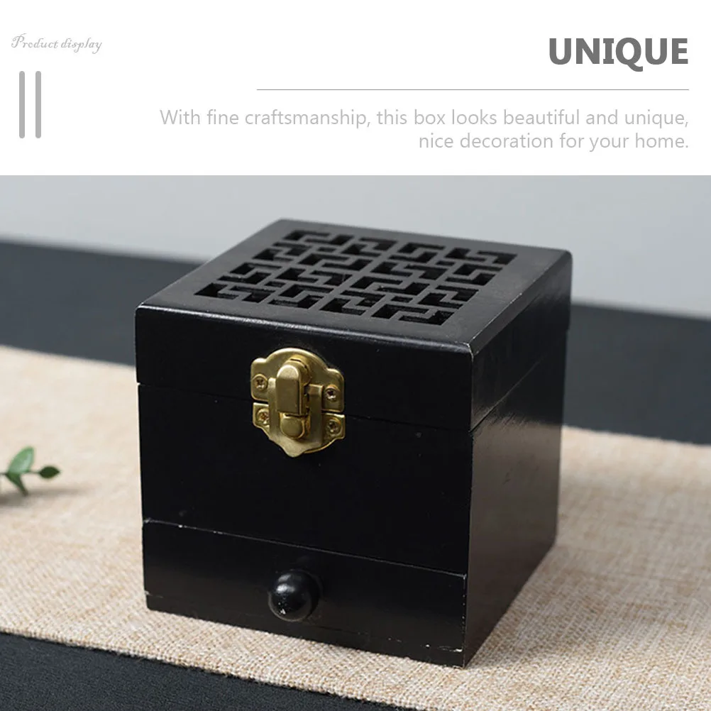 

Wooden Incense Box Aromatherapy Burner For Home Office Meditation Chinese Style Censer Incense Cone Holder Decorative