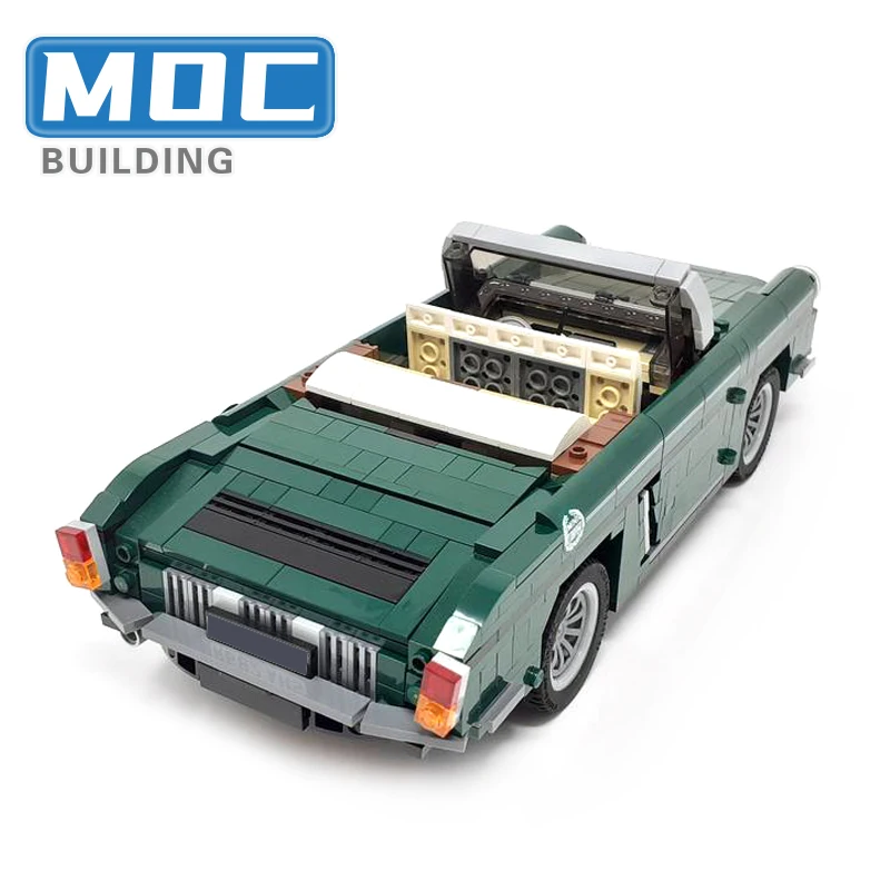 Speed Champions Racing Car Model Morgan Plus Six Roadster Building Blocks DIY Bricks Classic High-Tech Boy Birthday Gifts