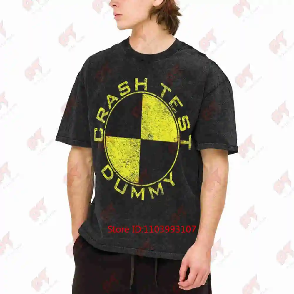 Crash Test Dummy Costume Vintage Washed Tee Pure Cotton T-Shirt