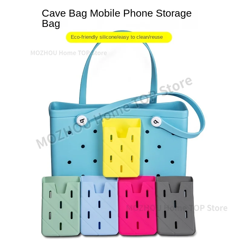 Mobile Phone Storage Bag Fashionable Storage Bring Support Portable Hole Design Beach Accessories Waterproof Handbag Beach 가방